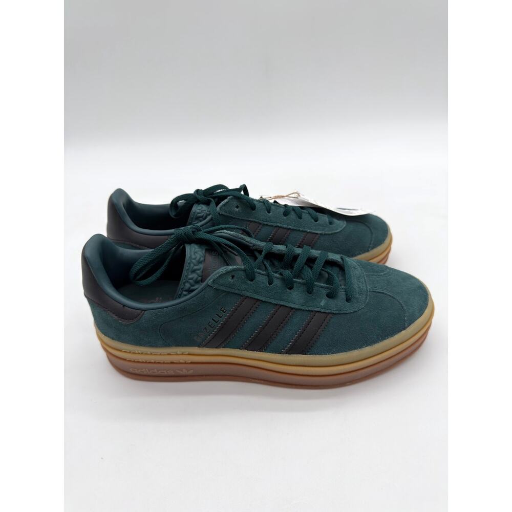 Adidas Gazelle Bold Aurora Ivy Gum Brown Platform Skater Suede Low Sneakers 10